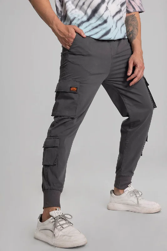 Rugged Minimalism Soft Materials Cargo Pants Streetstyle Ash Grey Cargo Pant