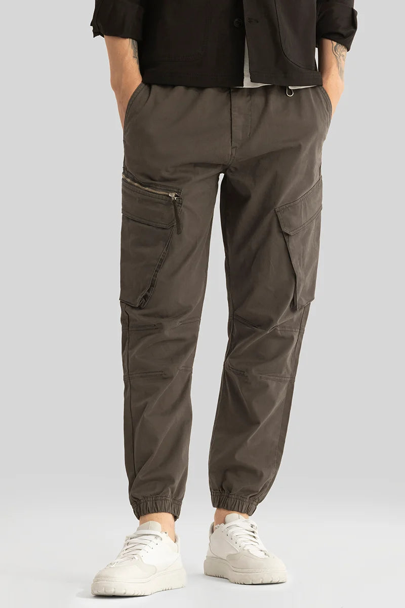 Thibaut Dark Brown Relaxed Fit Cargo Pant