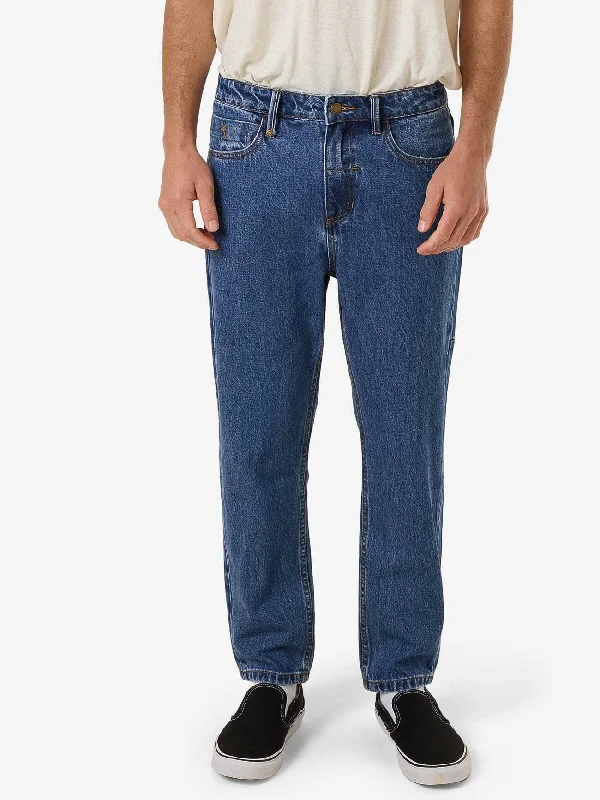 Chopped Denim Jean - Double Rinsed Blues