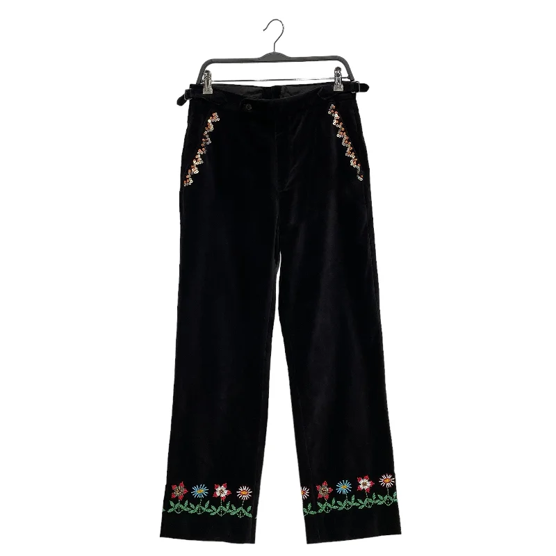 Urban Sportswear BODE/Straight Pants/30/Cotton/BLK/Floral Pattern/