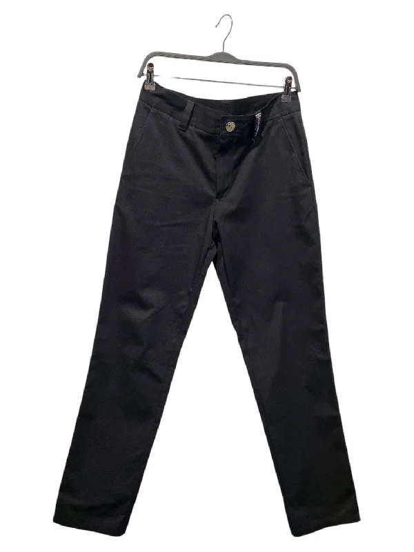 Bold Street Edge BURBERRY LONDON/Straight Pants/46/Cotton/BLK/silver belt loop