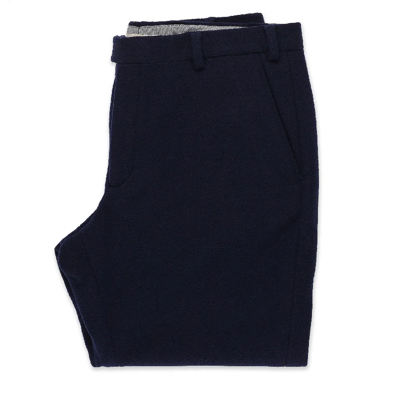 Relaxed Outdoors The Telegraph Trouser in Navy Boiled Wool