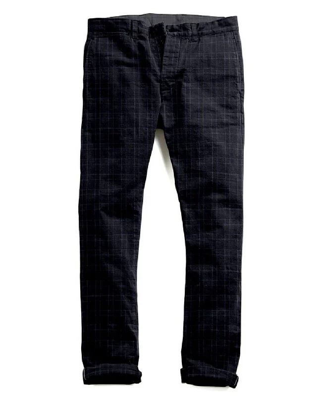 Structured Fit Loro Piana: Dark Blue Tartan Checks